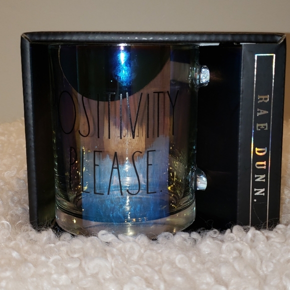 Rae Dunn POSITIVITY PLEASE Hologram 18oz - Picture 1 of 3